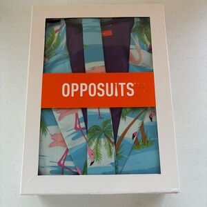 OppoSuits Tropical Flamingo Suit - Blue and Pink